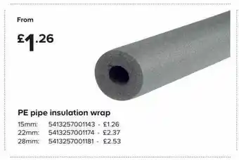 TradePoint Pe Pipe Insulation Wrap offer