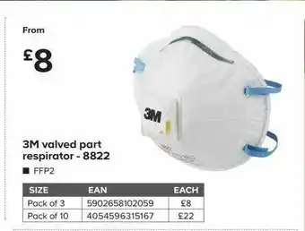 TradePoint 3m Valved Part Respirator offer