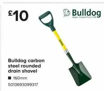 TradePoint Bulldog Carbon Steel Rounded Drain Shovel offer