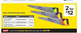 TradePoint Irwin Jack Plus Jack Saws offer