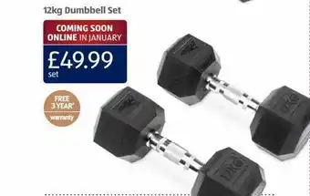 Aldi 12kg Dumbbell Set offer