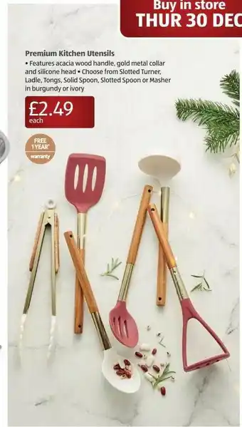Aldi Premium Kitchen Utensils offer