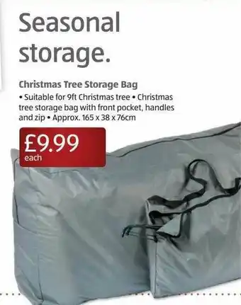 Aldi Christmas Tree Storage Bag offer
