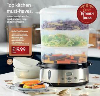 Aldi Digital Food Steamer offer