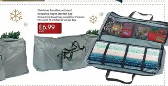 Aldi Christmas Tree-decorations-wrapping Paper Storage Bag offer