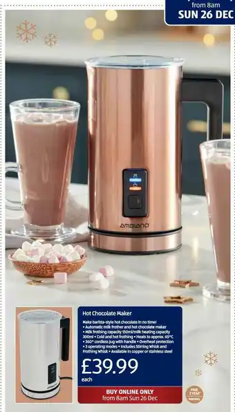 Aldi Ambiano Hot Chocolate Maker offer