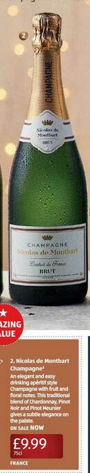 Aldi Nicolas De Montbart Champagne offer