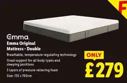 Lidl Emma Original Mattress - Double offer