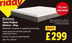 Lidl Emma Original Mattress - King offer