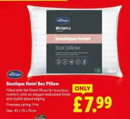 Lidl Boutique Hotel Box Pillow offer