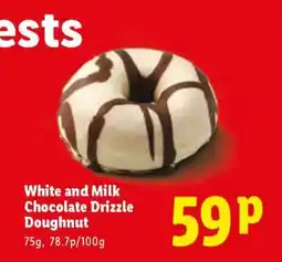 Lidl White and Milk Chocolate Drizzle Doughnut offer