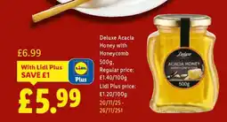 Lidl Deluxe Acacia Honey with Honeycomb offer