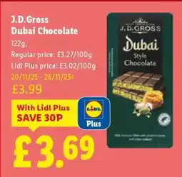 Lidl J.D Gross Dubai Chocolate offer