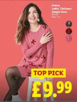 Lidl Esmara Ladies’ Christmas Jumper Dress offer