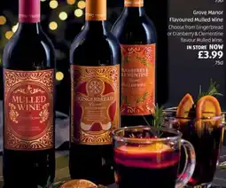 Aldi Grove Manor Flavoured Mulled Wine offer