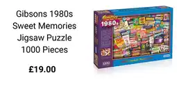 Hobbycraft Gibsons 1980s Sweet Memories Jigsaw Puzzle offer
