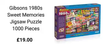 Gibsons 1980s Sweet Memories Jigsaw Puzzle