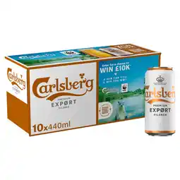 Iceland Carlsberg Export Lager Beer 10 x 440ml Cans offer