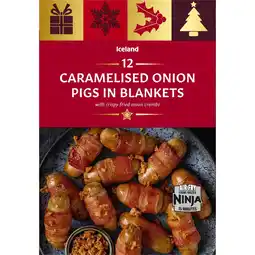 Iceland Iceland 12 Caramelised Onion Pigs In Blankets 262g offer