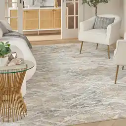 Costco Glitz Grey Abstract Area Rug in 3 Sizes offer