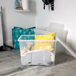 Costco Wham 80L Crystal Clear Plastic Box and Lid - 3 Pack offer