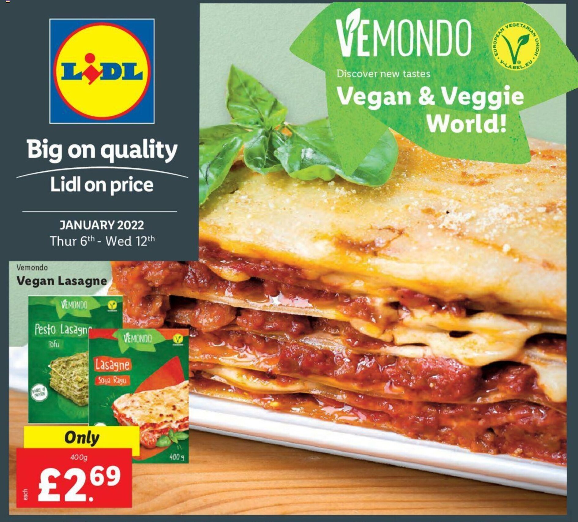 Vegan Lasagne 400g offer at Lidl