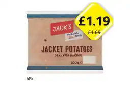 Londis Jack's Jacket Potatoes offer