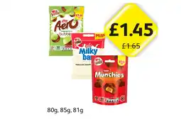 Londis Aero Bubbles Peppermint, Milky Bar, Munchies offer