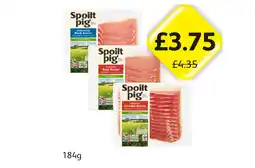 Londis Spoilt Pig Back Bacon Unsmoked, Smoked, Streaky Bacon offer