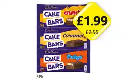 Londis Cadbury Cake Bars Crunchie, Caramel, Fudge offer
