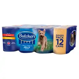 Iceland Butcher's Chunks in Jelly Recipes Wet Dog Food Tins 12 x 400g offer