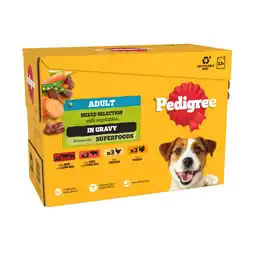Iceland PEDIGREE Adult Wet Dog Food Mixed Selection in Gravy 12 x 100g Pouch offer
