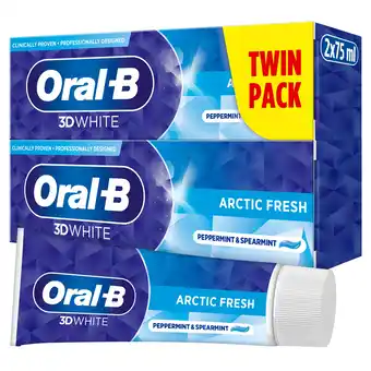 Iceland Oral-B 3D White Arctic Fresh Toothpaste 2x75ml 2in1 offer