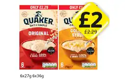 Londis Quaker Original, Golden Syrup offer