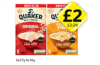 Londis Quaker Original, Golden Syrup offer