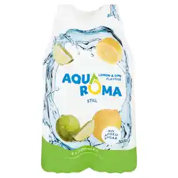 Iceland Aqua Roma Still Lemon & Lime Flavoured Spring Water 4 x 500ml offer
