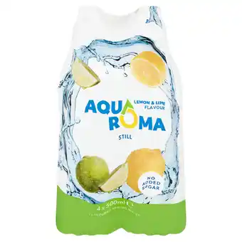 Iceland Aqua Roma Still Lemon & Lime Flavoured Spring Water 4 x 500ml offer