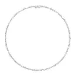 Costco 12.00ctw Round Brilliant Cut Diamond Tennis Necklace, 14ct White Gold offer