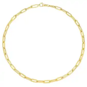 Costco 14ct Yellow Gold Paperclip Necklace offer