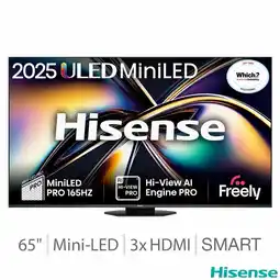 Costco Hisense 65U8QTUK 65 Inch Mini LED HD Smart TV offer