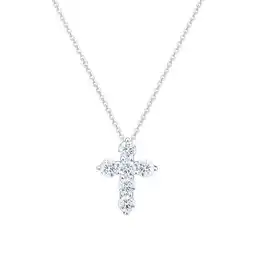 Costco 0.50ctw Round Brilliant Cut Diamond Cross Pendant, 14ct White Gold offer