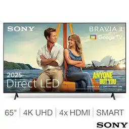 Costco Sony Bravia 3 K65S38BP 65 inch 4K Ultras HD Smart TV offer