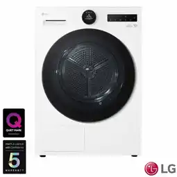 Costco LG RHX7010TWB, 10kg Heat Pump Tumble Dryer, A+++ Rated in White offer
