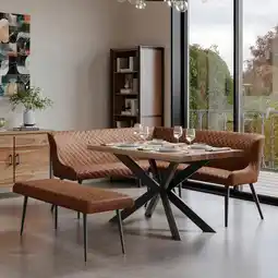 Costco Indus Valley Henley Brown Corner Bench Set, Left Hand Facing offer