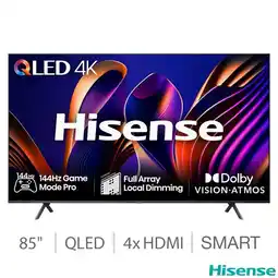 Costco Hisense 85E77NQTUK PRO 85 Inch 4K QLED Freely Smart TV offer