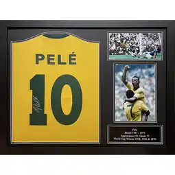 Costco Pelé Signed Framed Brazil 1970 Football Shirt offer