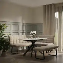 Costco Indus Valley Reva Beige Corner Bench Set, Right Hand Facing offer