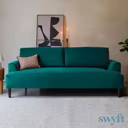 Costco Swyft Model 05 Green Velvet 3 Seater Sofa offer