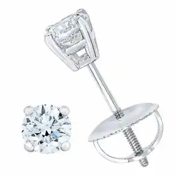 Costco 0.36ctw Round Brilliant Cut Diamond Earrings, 14ct White Gold offer