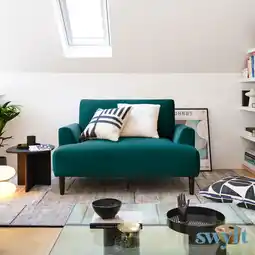 Costco Swyft Model 05 Green Velvet Loveseat offer